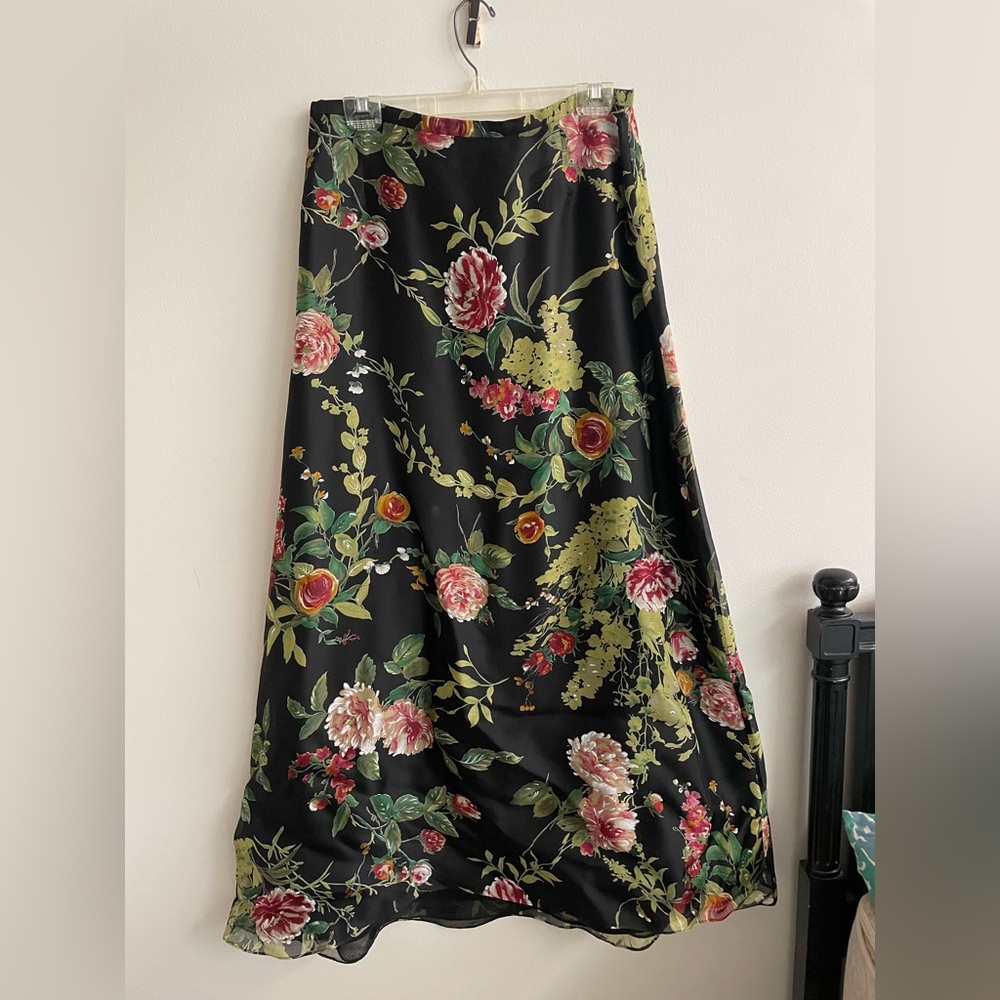 Neiman Marcus Floral Maxi Skirt